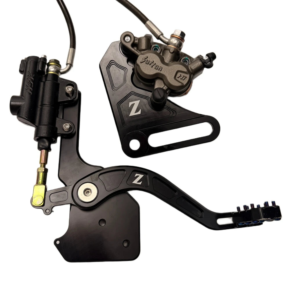 Tuttio Soleil 01 foot brake kit with OEM Ultra Bee caliper, single caliper bracket, black foot brake