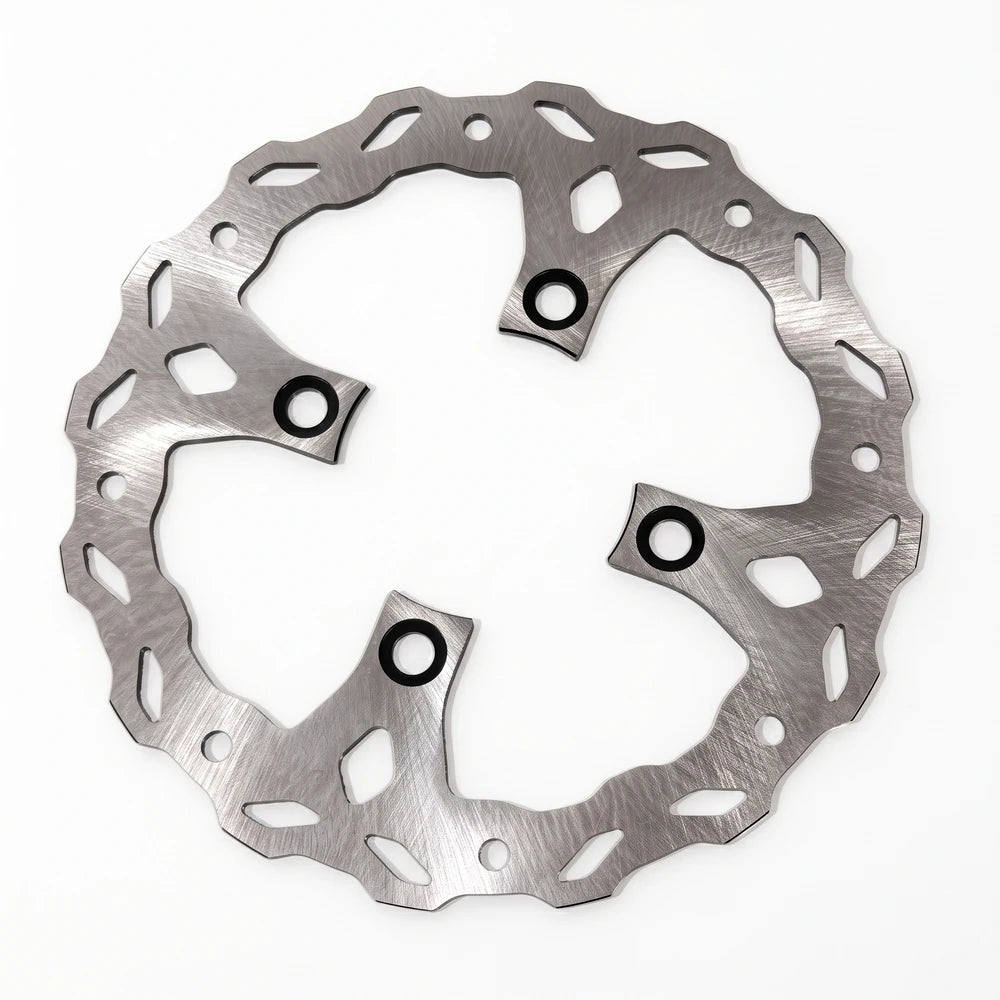 Tuttio rotor for the Soleil 01, 190mm stainless steel brake rotor, top view