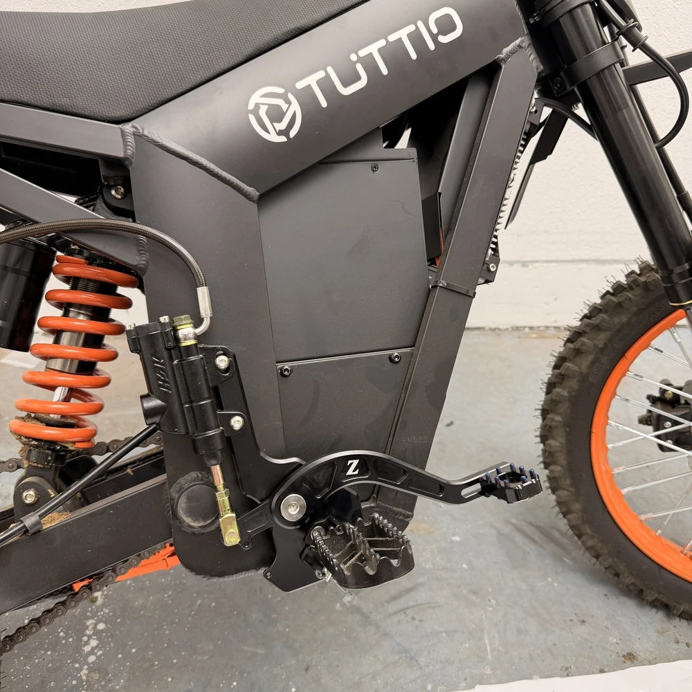 FactoryZ foot brake kit installed on a Tuttio Soleil 01, rear pedal and bracket fitted