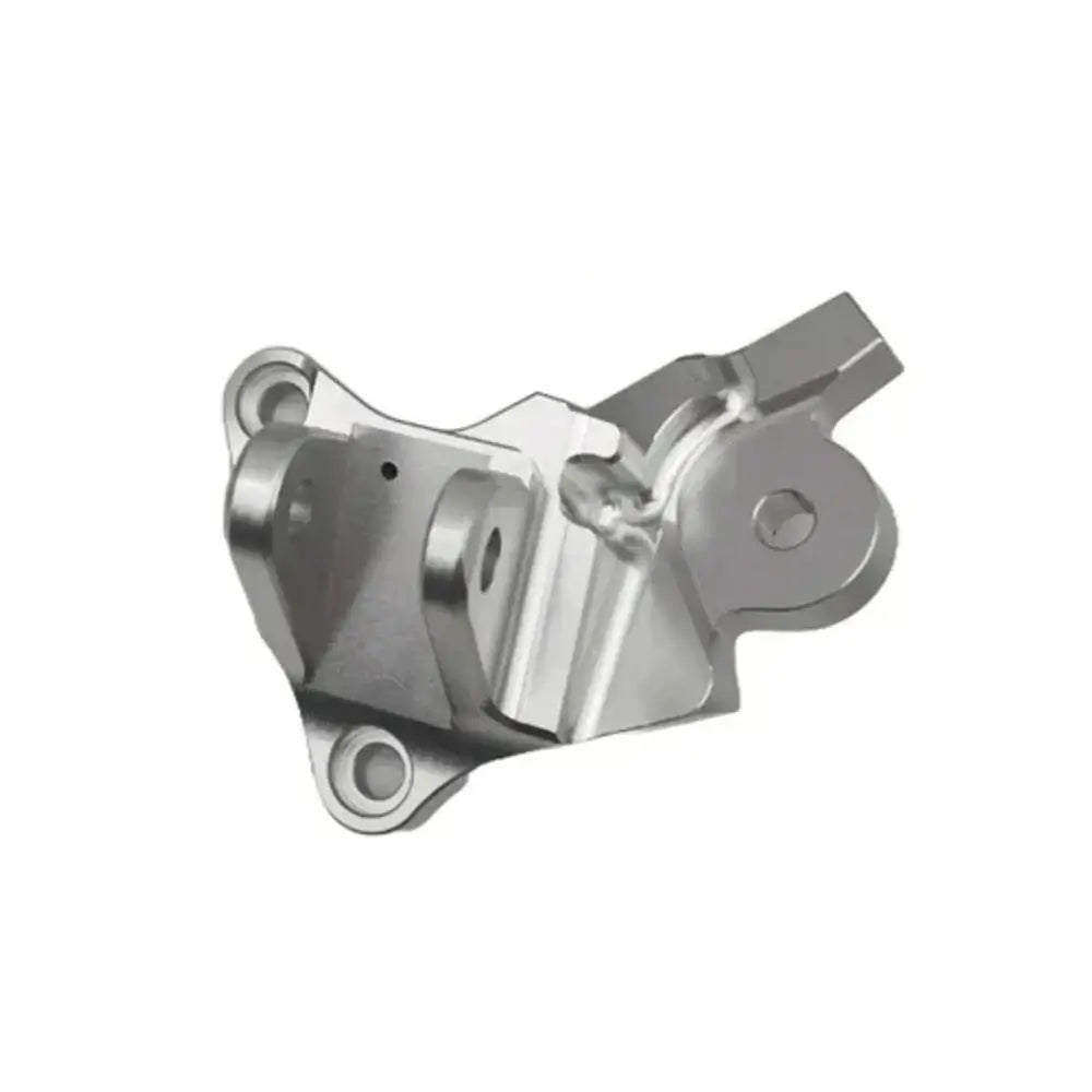 ultra bee left side peg bracket silver side view with white background