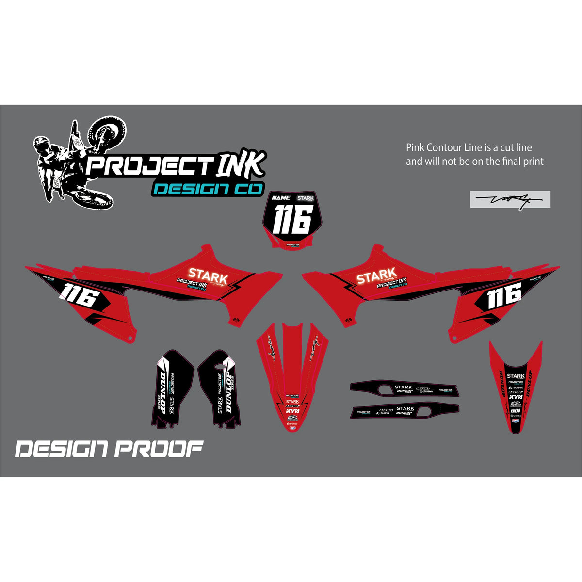 Varg Volt Red Stark Varg Graphics Kit, image 2