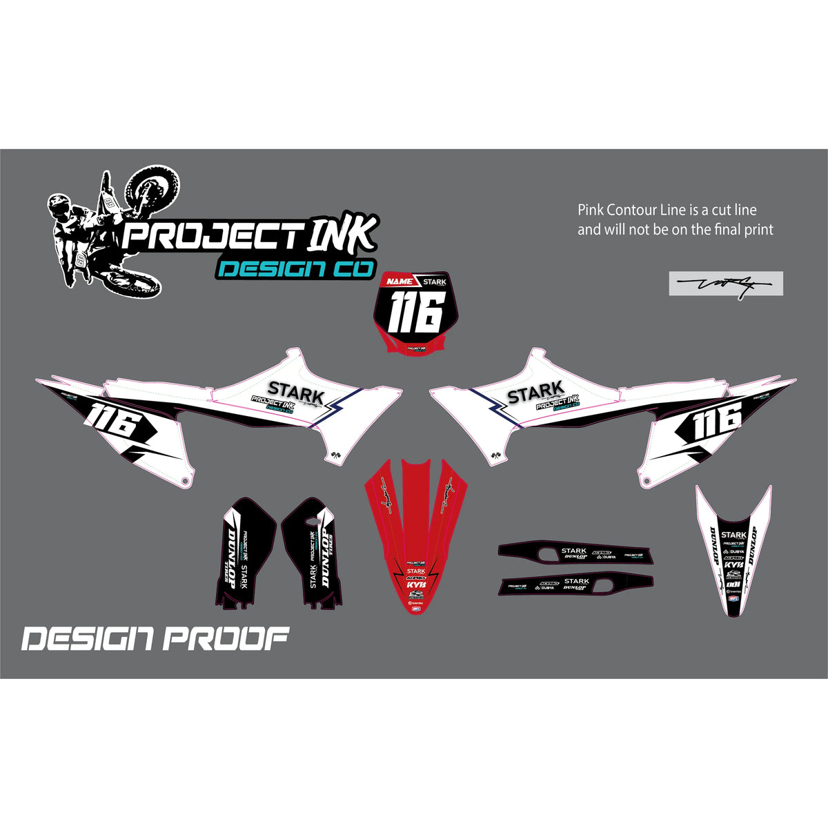 Varg Volt White Stark Varg Graphics Kit, image 2