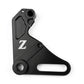 Yozma IN 10 brake bracket, black version with a pocketed upper face and Z logo, flat lay on a white background
