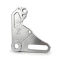 Yozma IN 10 brake bracket, silver version with a pocketed upper face and engraved Z logo, studio shot